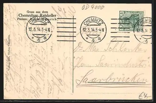 AK Chemnitz, Blick in den Ratskeller, Gastraum