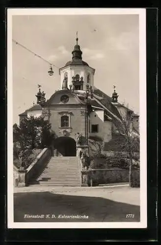 AK Eisenstadt /N. D., Blick zur Kalvarienkirche
