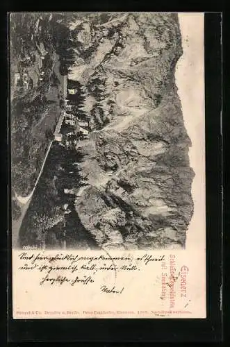 AK Eisenerz, Schloss Leopoldstein mit Seemauern