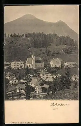 AK Fieberbrunn, Blick auf den Ort mit Kirche