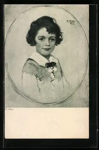 Künstler-AK Corneille Max: Kleines Mädchen mit kurzen Haaren