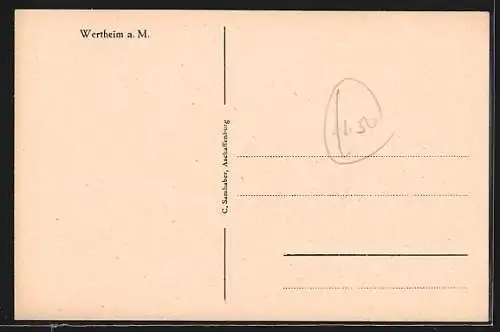 AK Wertheim a.M., Gesamtansicht des Ortes