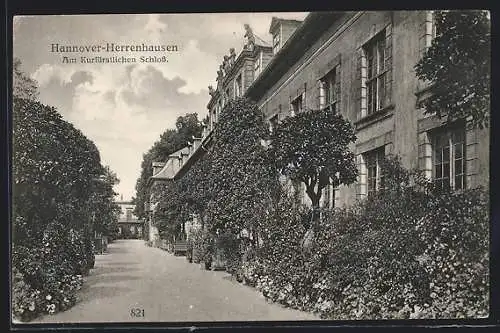 AK Hannover-Herrenhausen, am Kurfürstl. Schloss