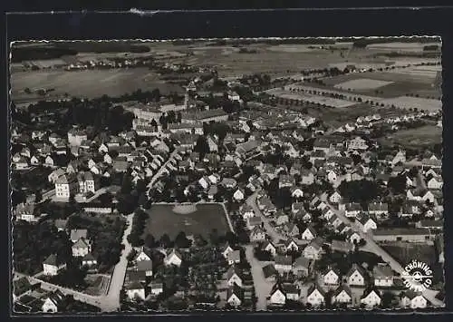 AK Schussenried, Teilansicht mit Schloss und Strassenpartien