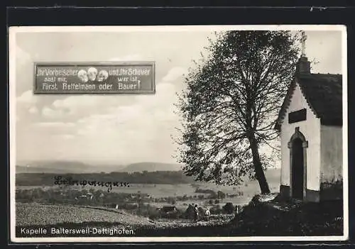 AK Baltersweil-Dettighofen, Panorama mit Kapelle