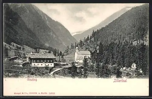 AK Ginzling /Zillerthal, Ortschaft im Tal