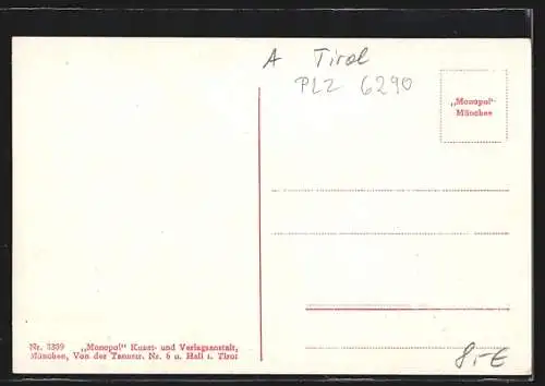 AK Mayrhofen im Zillertal, Ortsansicht mit Grünberg