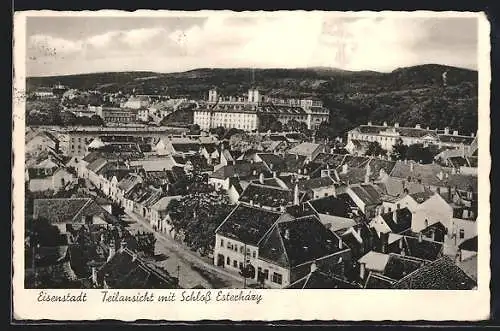 AK Eisenstadt, Teilansicht mit Schloss Esterházy