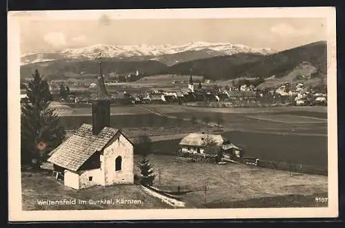 AK Weitensfeld im Gurktal, Panorama mit Kapelle