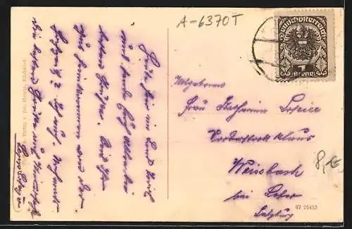 AK Kitzbühel /Tirol, Hauptstrasse mit Blick zur Kirche