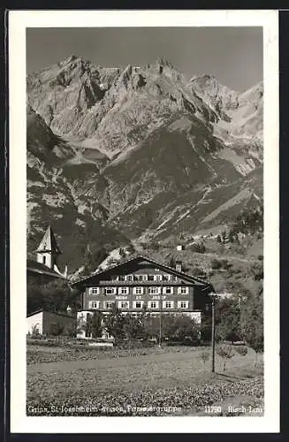 AK Grins, Das St. Josefsheim gegen Parseiergruppe