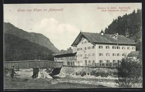 AK Achenkirch, Hagen im im Achenwald, Gasthaus S. Adler