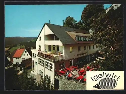 AK Schnaittach, Gasthof und Pension Igelwirt, mit Terrasse, Schlossberg 3, Inh. Leonhard Maas