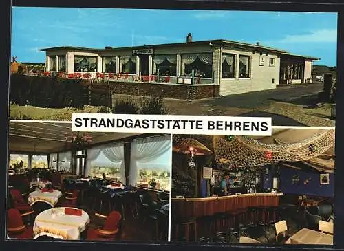 AK Cuxhaven-Döse, Die Strandgaststätte Behrens KG, mit Innenansichten