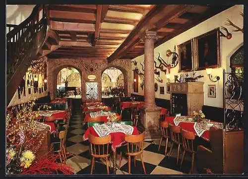 AK Rothenburg / Tauber, Cafe-Restaurant Baumeisterhaus