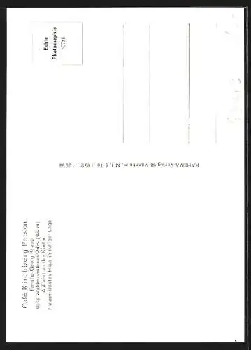 AK Waldmichelbach /Odw., Café Kirchberg Pension von Georg Knapp