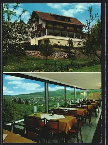 AK Waldmichelbach /Odw., Café Kirchberg mit Pension