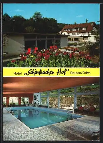 AK Schimbach bei Reisen, Hotel-Restaurant Schimbacher Hof mit Schwimmbad