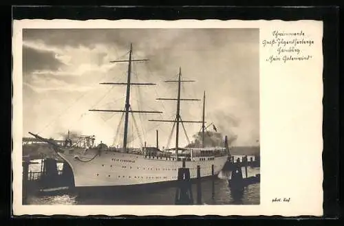 AK Schwimmende Gross-Jugendherberge Hein Godenwind, Segelschiff