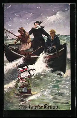 Künstler-AK Ein letzter Gruss