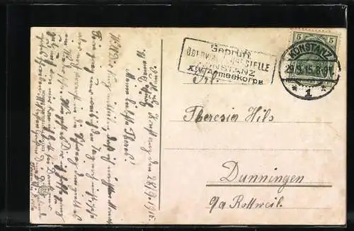 AK Konstanz, Dampfer Stadt Bregenz auf dem Bodensee