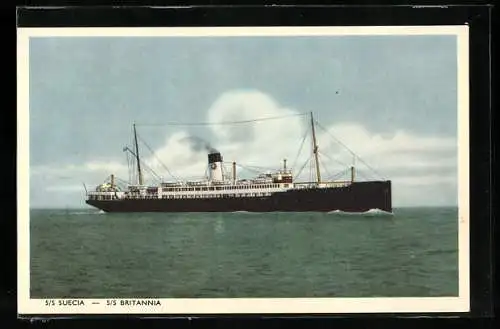 AK Passagierschiff SS Suecia auf hoher See