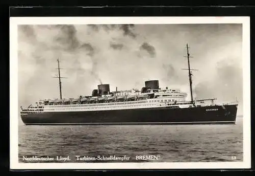 AK Turbinenschnelldampfer Bremen des Nordd. Lloyd