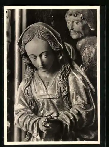 Foto-AK Deutscher Kunstverlag, Nr. 3: Kleve /Ndrh., Stiftskirche, Maria aus dem Altar von H. Douvermann