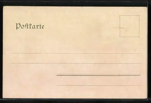 Lithographie Herrenchiemsee, Innenansicht vom Schloss