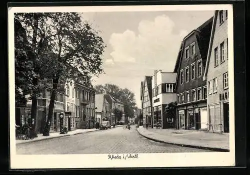 AK Rheda i. Westf., Strassenpartie mit Apotheke