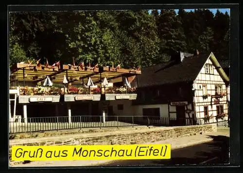 AK Monschau /Eifel, Restaurant Stella mit Terrasse