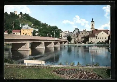 AK Burglengenfeld, Partie a. d. Naabbrücke