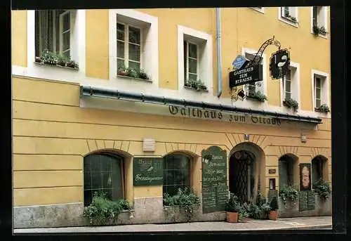 AK Passau, Gasthaus zum Strauss, Schrottgasse 8