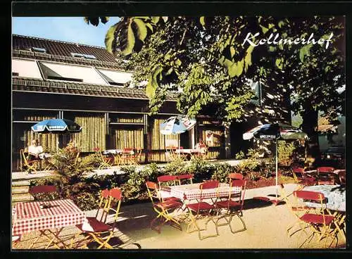 AK Rimbach /Bayer. Wald, Hotel Kollmerhof mit Gartenrestaurant