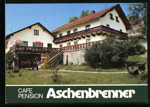 AK Rimbach /Bayer. Wald, Café u. Hotel-Pension Aschenbrenner, Gartenstrasse 26