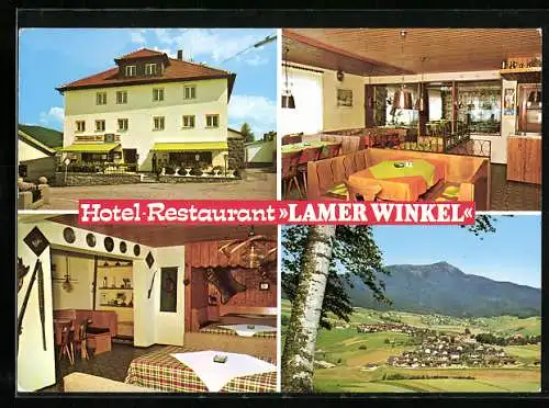 AK Lam /Bayer. Wald, Hotel-Restaurant Lamer Winkel, Marktplatz 9