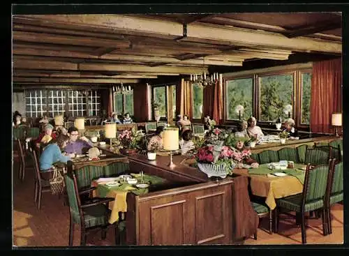 AK Tittling-Passau, Das Ferienhotel Dreiburgensee, der Speisesaal, Inh. Georg Höltl