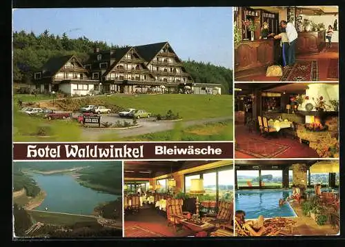 AK Bleiwäsche /Sauerl., Das Hotel Waldwinkel, mit Innenansichten, Inh. H. Egert
