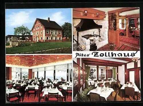 AK Rinteln, Das Gasthaus Altes Zollhaus, mit Innenansichten, Hauptstrasse 30, Inh. Familie Wenzel
