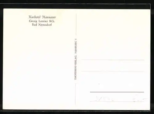 AK Bad Nenndorf, Das Kurhotel Hannover der Georg Lorenz KG, Aufenthaltsraum