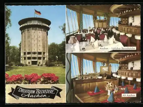 AK Aachen, Cafe Drehturm-Belvedere auf dem Lousberg