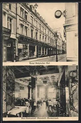AK Köln, Hotel Belgischer Hof, Bier-Restaurant Bierstall, Marmorsaal