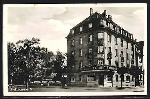 AK Heilbronn a. N., Bahnhotel Schön, Bes. Christian Schaich