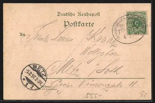 Lithographie Bad Kreuznach, Kurhaus, Brückenhäuser, Ortsansicht und die Nahe, Ebernburg
