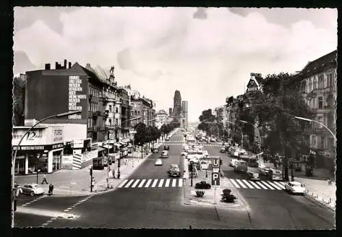 AK Berlin, Kurfürstendamm aus der Vogelschau