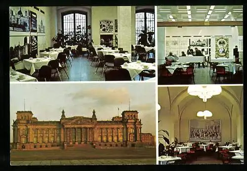 AK Berlin-Tiergarten, Restaurant im Reichstagsgebäude
