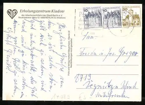 AK Kladow, Arbeiterwohlfahrt der Stadt Berlin e. V., Erholungszentrum, Neukladower Allee 12