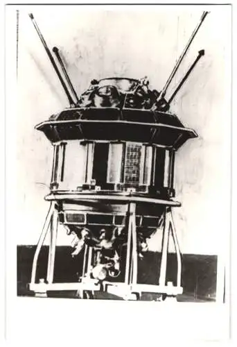 Fotografie Raumfahrt, Radiofoto aus Moskau, Raumsonde Lunik III / Luna 3, 1959