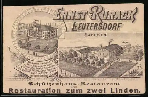 Vertreterkarte Schützenhaus-Restaurant & Restaurant zum zwei Linden in Leutersdorf, Inh: Ernst Rurack