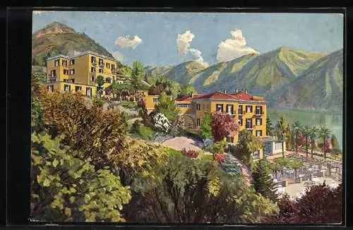 Vertreterkarte Lugano-Castagnola, Carlton Hotel Villa Moritz, Inh. H. Wyss-Meisser